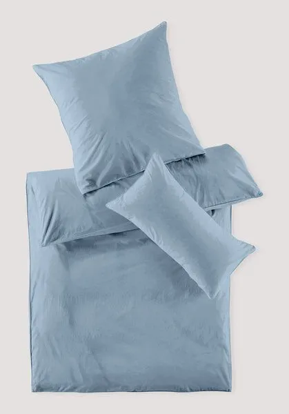 hessnatur hessnatur Perkal Bettwäsche-Set aus reiner Bio-Baumwolle, Graublau, – Produktbild 3 von 3