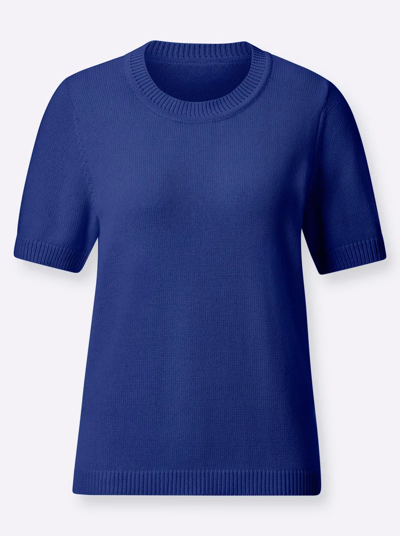 Witt Kurzarmpullover, Royalblau, – Produktbild 2 von 2
