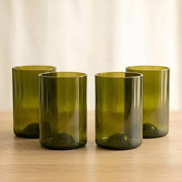 Upglassic Upglassic Upcycling-Trinkglas 300 ml, Grün, – Produktbild 2 von 6