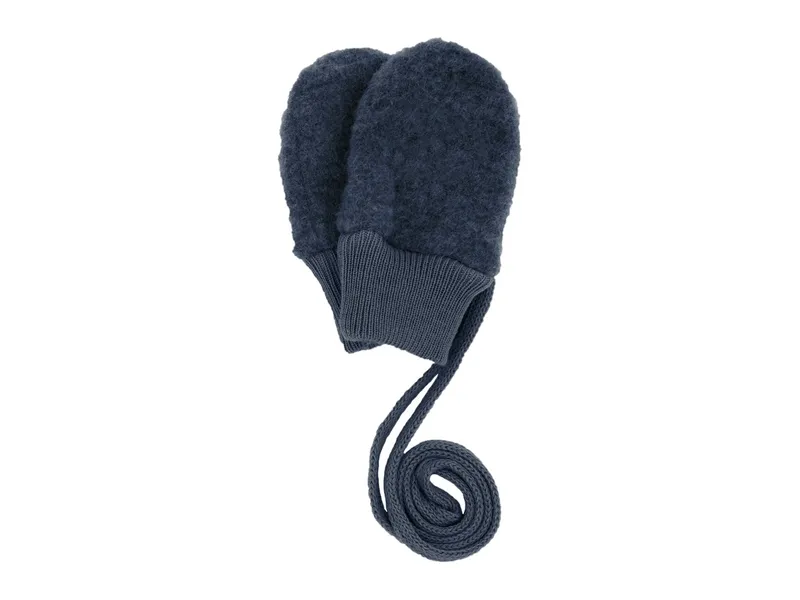 Maximo Baby Handschuhe Bio-Schurwolle Fleece navymeliert Gr.3 (3Mon.), Blau, – Produktbild 1 von 1