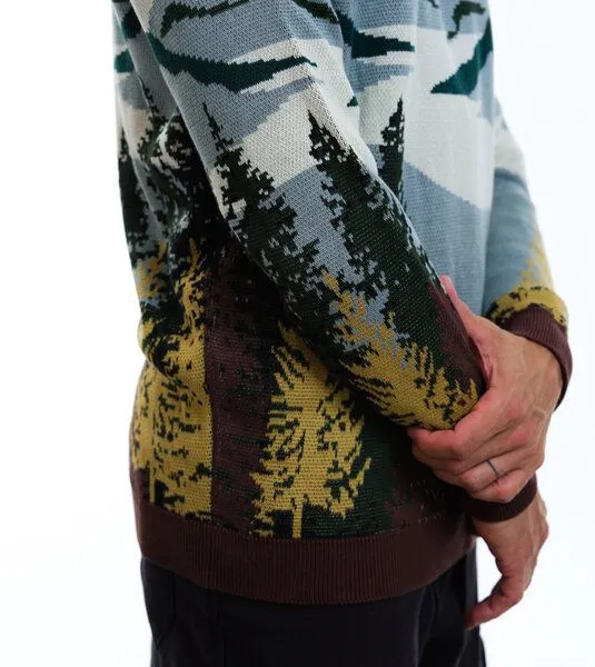 Gary Mash GARY MASH Strickpullover James aus Biobaumwolle, Bäume (mehrfarbig), – Produktbild 4 von 4