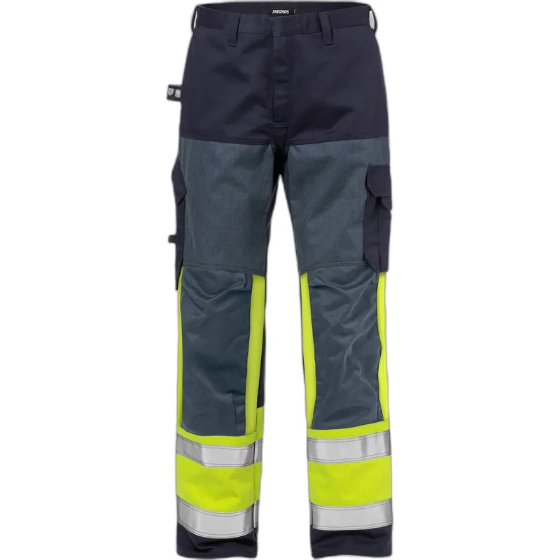 Fristads Hochsichtbare Arbeitshose Klasse 1 Fristads 2587 FLAM, Bleu, – Produktbild 2 von 2