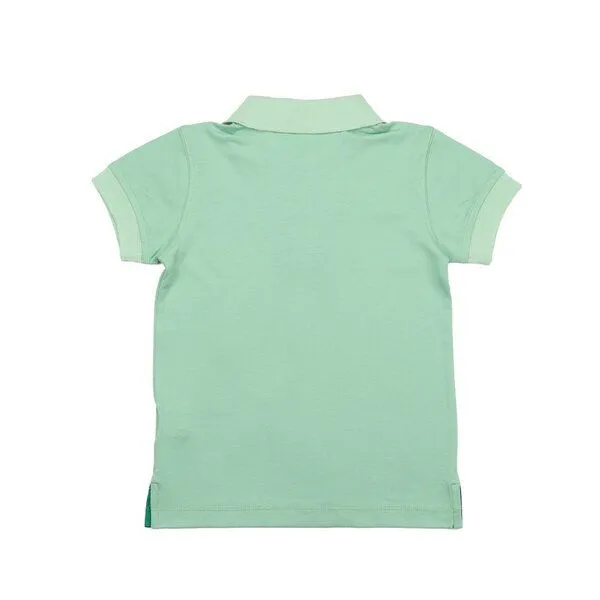 Walkiddy Walkiddy Mädchen Poloshirt GOTS zertifiziert, Bio-Baumwolle, hellgrün, „Meadow“, Kurzarm, weich, Blau, – Produktbild 3 von 3