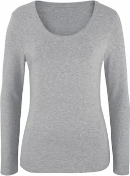 Vivance Langarmshirt grau-meliert, schwarz – Produktbild 1 von 1