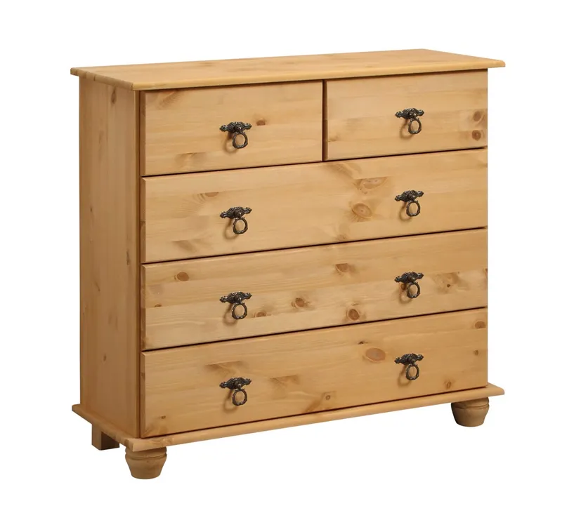 OTTO home Kommode Finca, aus massivem Kiefernholz, mit Schubladen für Stauraummöglichkeiten, Beige, – Produktbild 1 von 5