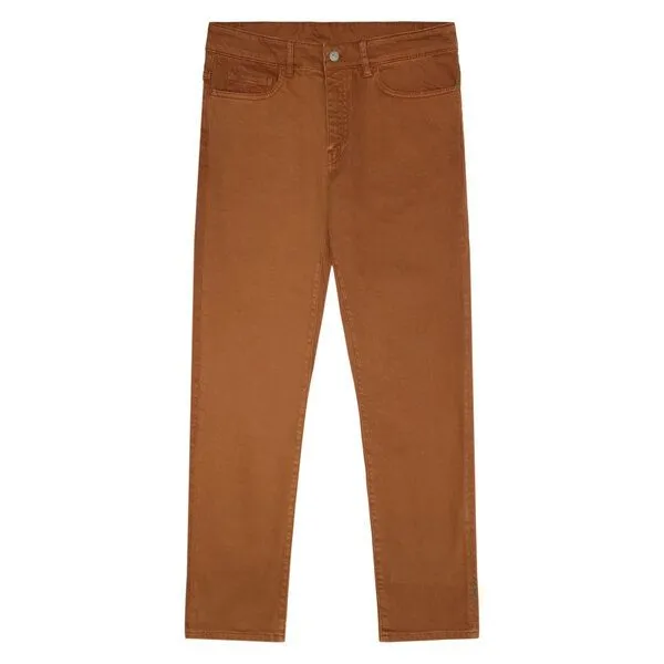 KnowledgeCotton Apparel KnowledgeCotton Apparel Chino Hose CHUCK Garment-Dyed 5-Pocket aus Bio-Baumwolle, Braun (dachshund), – Produktbild 2 von 4
