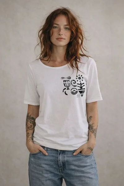 KOKOworld KOKOworld T-Shirt Eila-Heart, White heart (weiß), – Produktbild 1 von 4