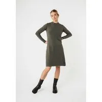 MELA Basic Feinstrick Kleid HARLEEN | von MELA | Fairtrade & GOTS zertifiziert, Grün melange, – Produktbild 1 von 1