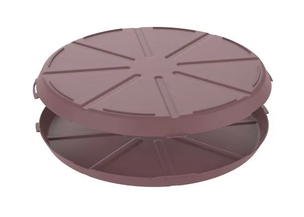 REuse REuse Pizzabox Verpackung - Essensbehälter, Raffiniertes rot, – Produktbild 3 von 4