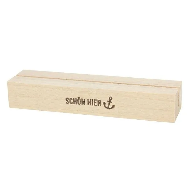 Bow & Hummingbird Bow & Hummingbird Kartenständer Schön hier aus nachhaltigem Buchenholz – Kartenhalter Holz – maritim Deko – Fotohalter – Anker Geschenk – Produktbild 4 von 4