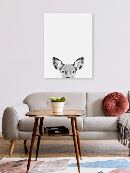 Photocircle Photocircle Poster / Leinwandbild - Doe (Black and White) – Produktbild 2 von 4
