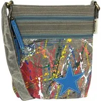Sunsa Sunsa Umhängetasche, Canvas Crossbody Bag. Schultertasche mit Abstrakt Kunst Design – Produktbild 1 von 1