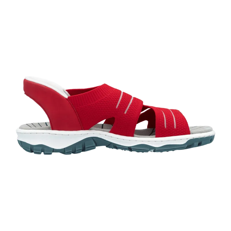 Rieker Rieker FSK Damen Sandalen für Damen, rot, Größe 42 EU, Rot, – Produktbild 2 von 6
