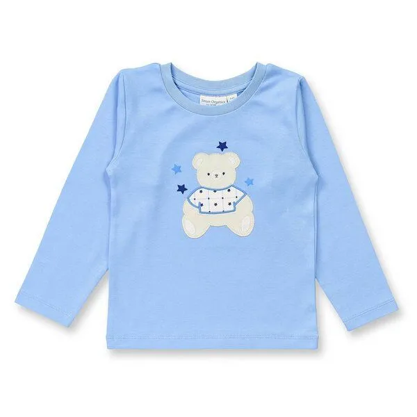 Sense Organics Sense Organics Kinder Schlafanzug mit Bären-Motiv auf Hellblau, Blue, – Produktbild 2 von 4