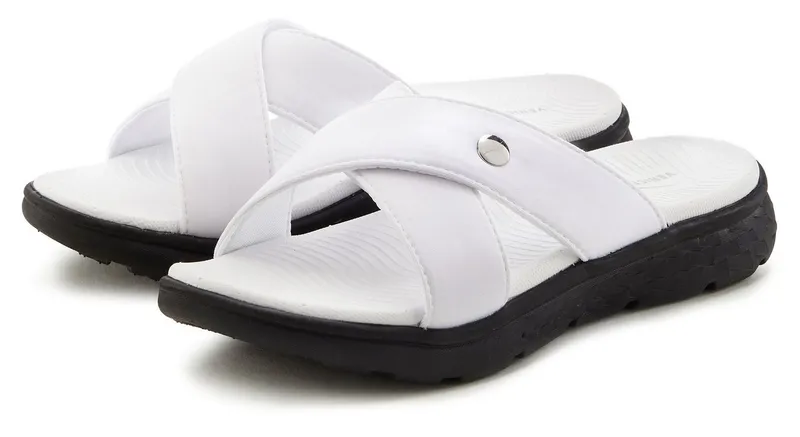 VENICE BEACH VENICE BEACH Sandale, Badeschuh, Sommerschuhe, Badelatsche, Flip Flop, Badeschlappe Badepantolette mit wasserabweisender und leichter Sohle VEGAN, Weiß, – Produktbild 2 von 5