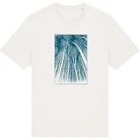 ilovemixtapes ilovemixtapes T-Shirt „Linolwald“ – Off White – Bio-Baumwolle – Handdruck in Dunkelblau – Fair & Vegan – Produktbild 1 von 1