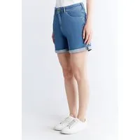 Evermind Evermind Women's Mom Shorts-WN3020, Day sky blue, – Produktbild 1 von 2