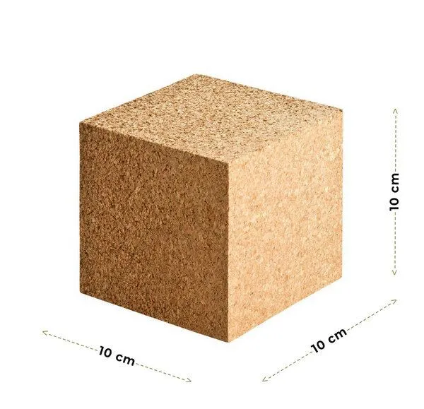 Kork-Deko Kork-Deko 3er Set: Korkwürfel Würfel aus Kork - 10 cm x 10 cm x 10 cm - zum Basteln und Spielen - 100% Kork – Produktbild 3 von 3
