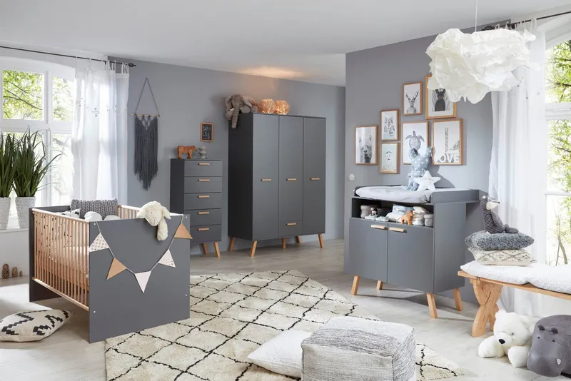 trendteam Wickelkommode Mats, Grau, – Produktbild 1 von 5
