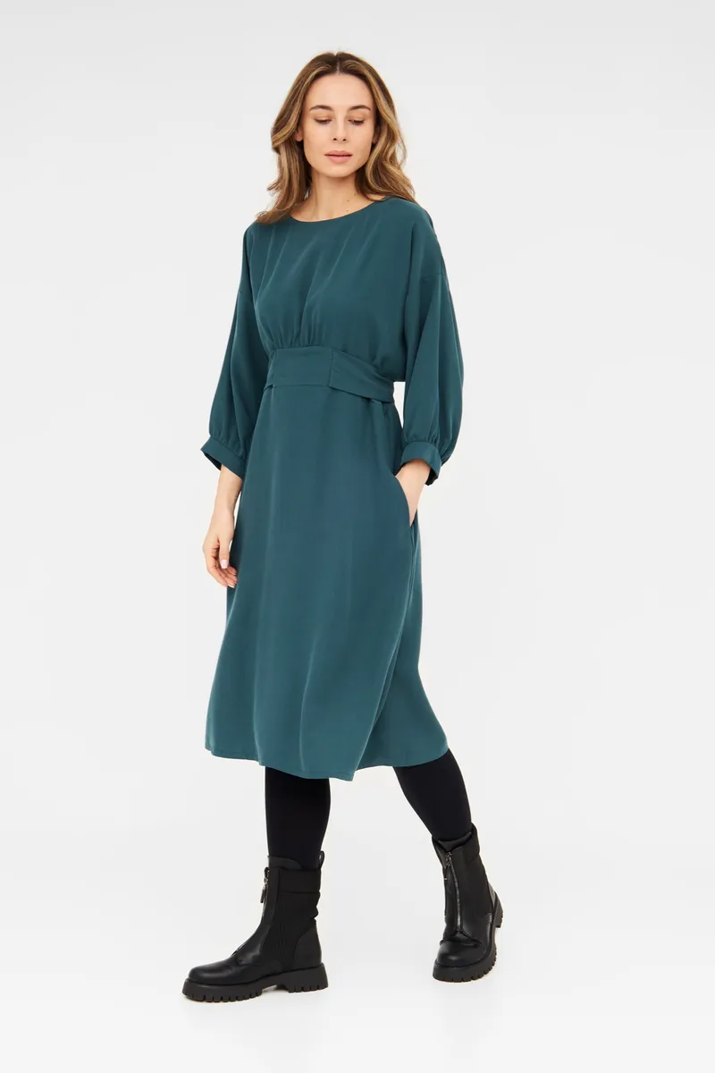 WiDDA WiDDA Damen vegan Kleid Lisanne Petrol, Teal, – Produktbild 2 von 2