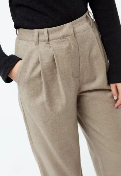 Givn Berlin Givn Berlin Hose GBLIZ aus Wolle mit weitem Bein, Light beige, – Produktbild 4 von 4