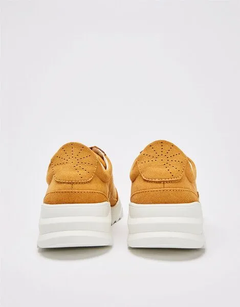 NINE TO FIVE NINE TO FIVE #pedró veganer Sneaker, Herren Runner aus recycelter Mircofaser, Cinnamon micro, – Produktbild 4 von 4