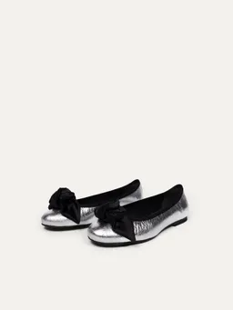 BIKKOU BIKKOU Damen vegan Ballerinas 9:30am Hearing In Court Silber Metallic – Produktbild 1 von 1