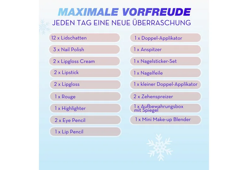 ZMILE COSMETICS Kosmetik-Adventskalender Beauty Adventskalender Crystal Teal Time – Produktbild 3 von 4