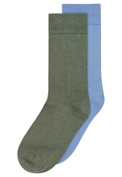 MELA MELA Basic Socken 2 Paare aus 100% Bio-Baumwolle, Thymian,forgetmenot, – Produktbild 1 von 1