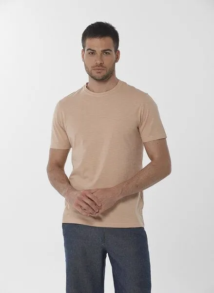 ORGANICATION ORGANICATION Natural Garment Dyed T-Shirt aus Bio-Baumwolle, Natural, – Produktbild 1 von 4