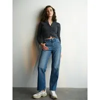 DAWN DAWN Jeans MORNING Regular Straight Mid Waist Low Stretch, Medium blue, – Produktbild 3 von 7