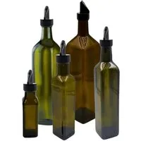 mikken mikken 2er Set Ölflaschen 100 ml - 1000 ml mit Ausgießer braune / grüne Glasflasche – Produktbild 1 von 1