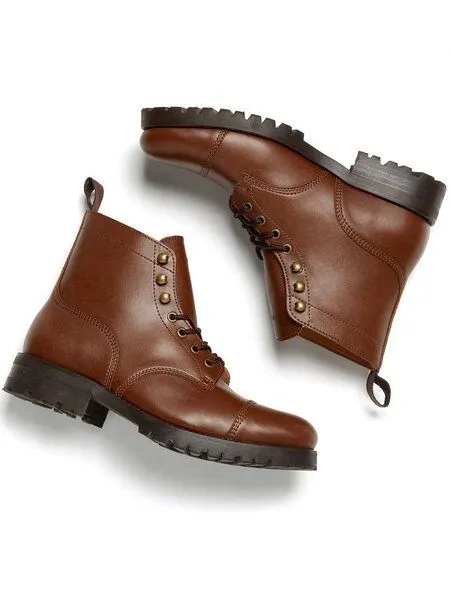 Will's Vegan Shop Will's Vegan Shop Arbeitsstiefel Herren, Dunkelbraun, – Produktbild 3 von 3