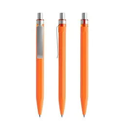 prodir prodir QS50 Soft Touch PRS Push Kugelschreiber, Orange-Silver satin finish, Silber / orange, – Produktbild 1 von 1