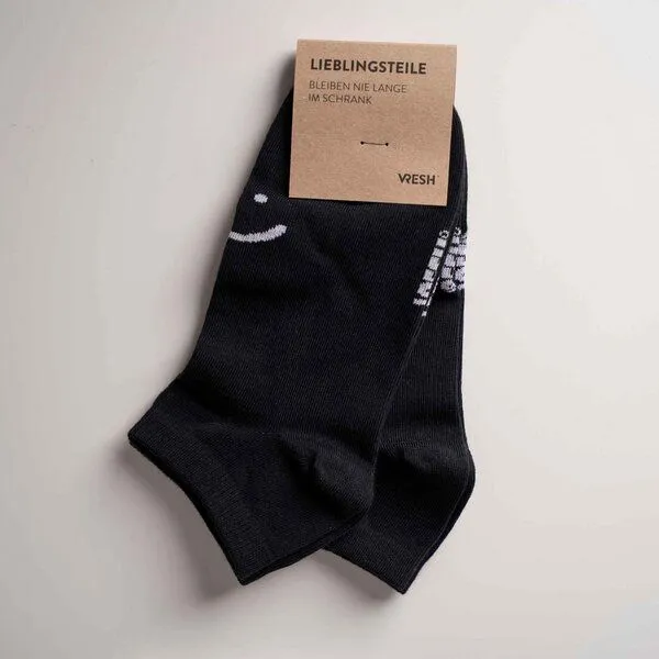 Vresh Clothing Vresh Clothing 2er Pack Sav - Sneaker Socken aus Biobaumwoll-Mix, Schwarz, – Produktbild 2 von 4
