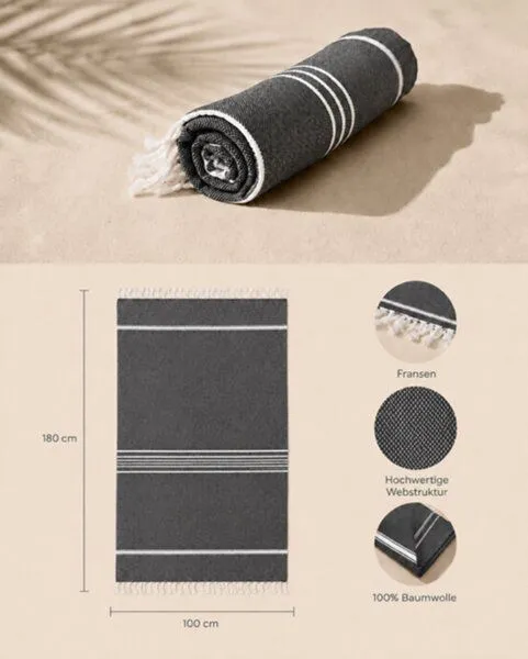 Sandiik Sandiik Allrounder Tuch Geschenke Set mit Thermoflasche, Schwarz, – Produktbild 1 von 4