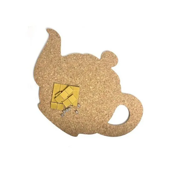 Kork-Deko Kork-Deko Kork-Pinnwand Teekanne 42x30cm mit Pins und Kleber zum Aufhängen – Produktbild 4 von 6