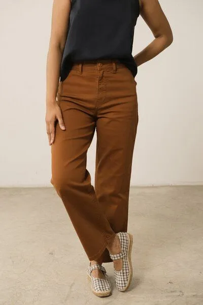 TIRALAHILACHA TIRALAHILACHA Hani Recycled Cotton Sailor Pants, Braun, – Produktbild 1 von 4