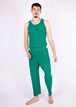 ÆVRIL ÆVRIL Unisex Yogahose // Emerald Green // Bio-Baumwolle – Produktbild 1 von 1