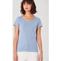 HempAge HempAge Damen T-Shirt mit Rollsaum Hanf/Bio-Baumwolle, Smoke (blau), – Produktbild 1 von 1
