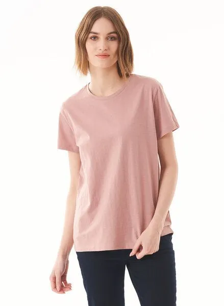 ORGANICATION ORGANICATION Damen Basic T-Shirt aus Bio-Baumwolle, Rosa(misty rose), – Produktbild 1 von 4