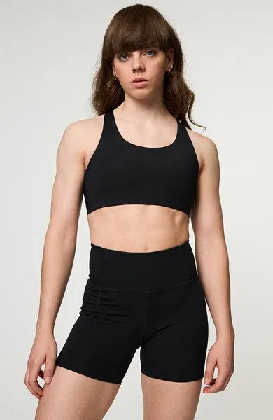 Girlfriend Collective Girlfriend Collective Damen Yoga-BH-Top High-Support „Simone" recycelt, Schwarz, – Produktbild 3 von 4