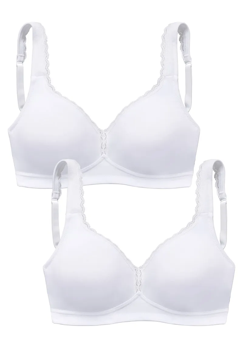 petite fleur by Lascana Entlastungs-BH 2x weiß, 2x weiß, – Produktbild 3 von 3