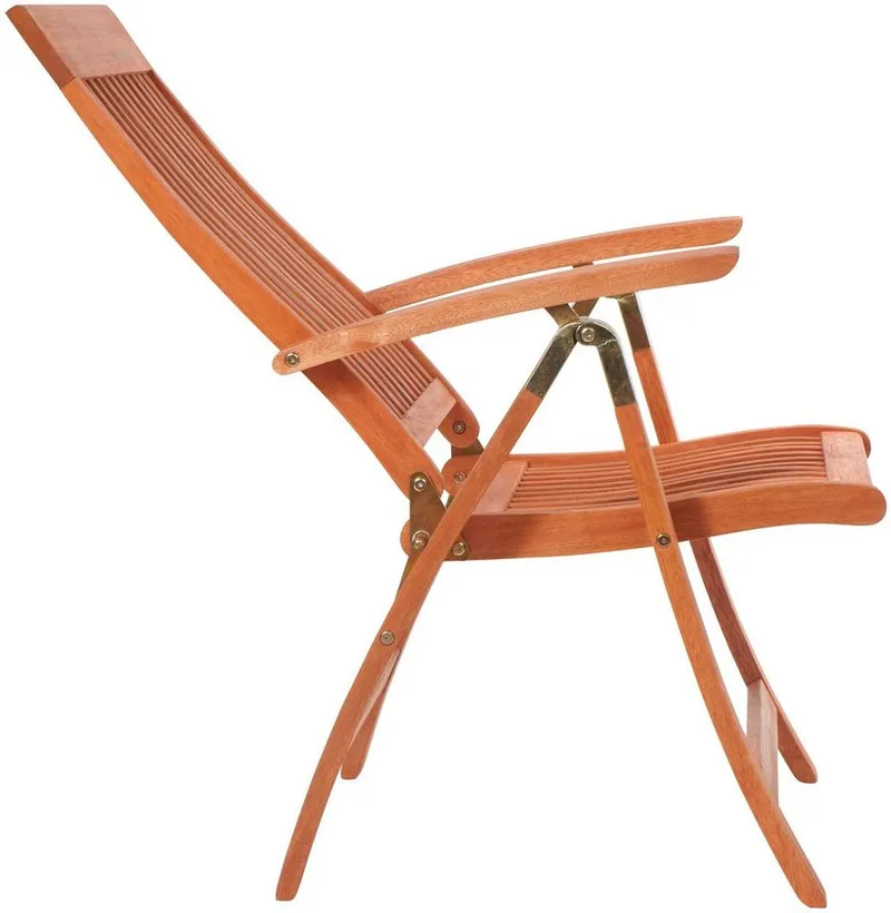 Merxx Merxx Gartenstuhl Bordeaux, Eukalyptusholz (1 St), klappbar, verstellbar, Beige|braun, – Produktbild 3 von 5