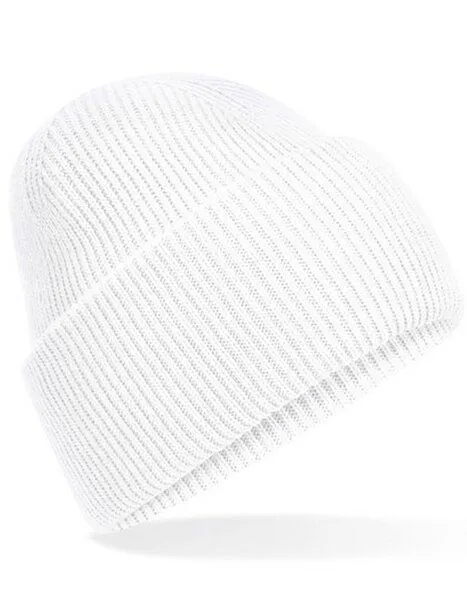 Beechfield Beechfield Damen / Herren Klassische Mütze mit tiefem Umschlag 30, Weiss, – Produktbild 1 von 2