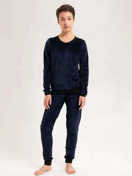 Frija Omina Frija Omina Bio Nickihose Hygge, Blau / schwarz, – Produktbild 3 von 4