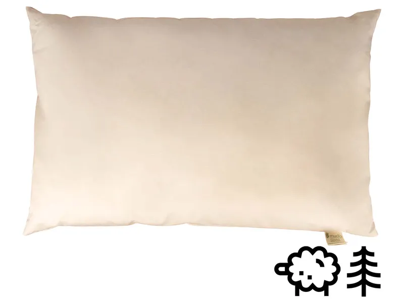 mudis mudis Kopfkissen 40 x 80 cm Schafschurwolle/Zirbenholz – Produktbild 1 von 1