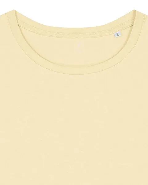 YTWOO YTWOO Damen-Scoop-Neck-T-Shirt aus Bio-Baumwolle, Gelb, – Produktbild 4 von 4