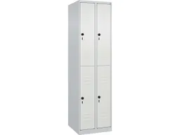 C+P C+P Doppelstock-Spind Classic PLUS, 4 Fächer, 1850x500x500mm, Lichtgrau/Verkehrsweiß – Produktbild 1 von 1