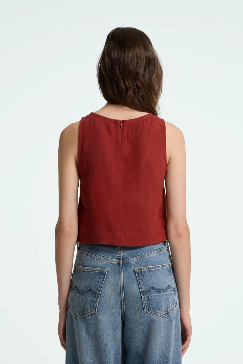Kings Of Indigo Kings of Indigo Damen vegan Top Belle Rot, Dunkelrot, – Produktbild 2 von 2